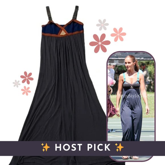 VPL ♡ Convexity Breaker Maxi Dress ♡ grey / blue / rust - Picture 1 of 15